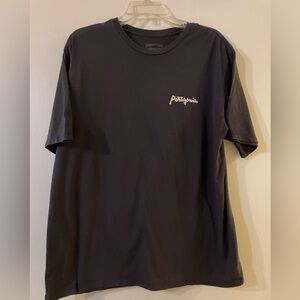 Patagonia Mens - Aquatic Action Organic T-shirt - Little Fish: Ink Black Sz L